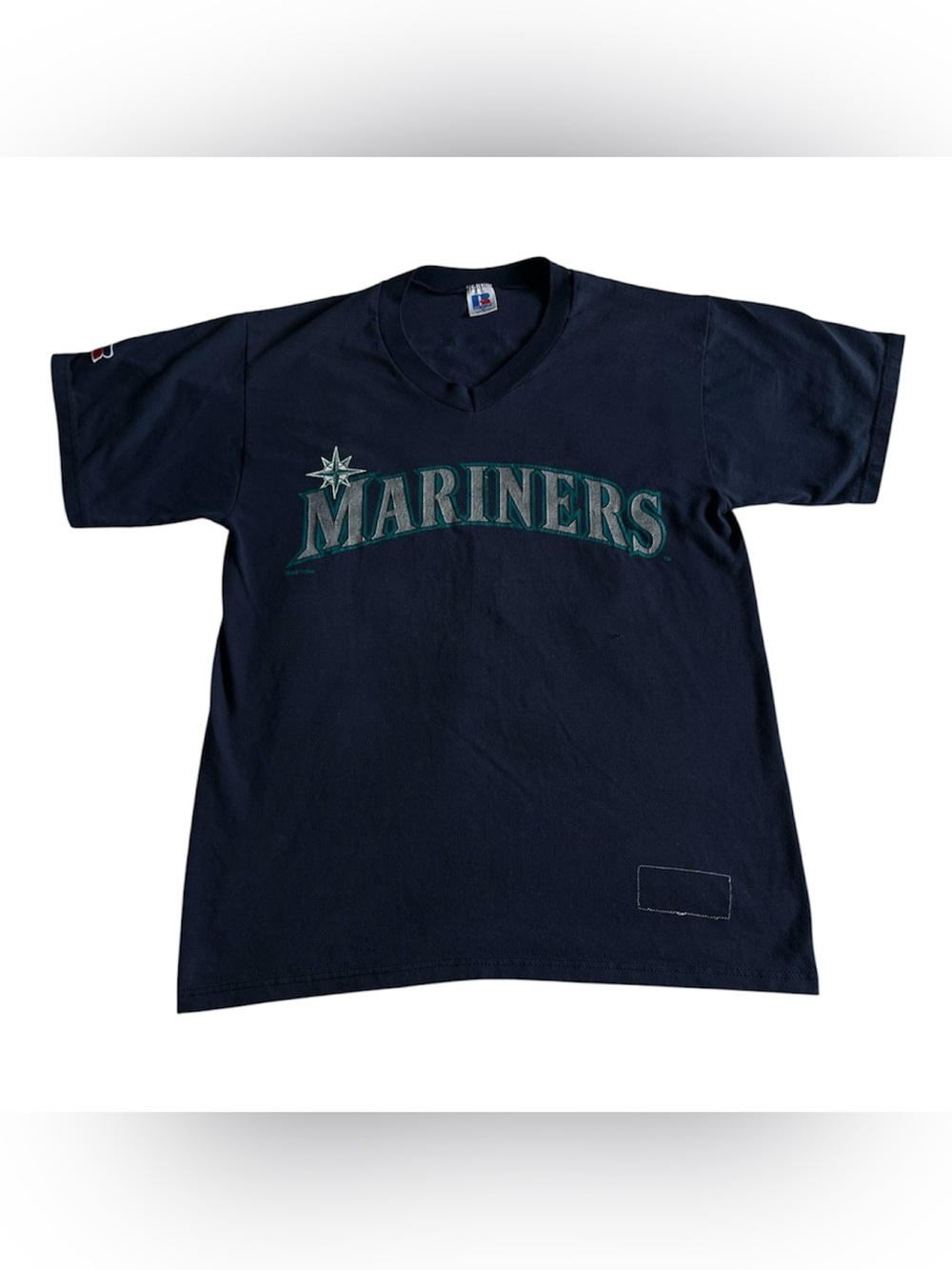 Vintage Seattle Mariners Shirt V Neck USA Ken Griffey Russell Athletic Medium